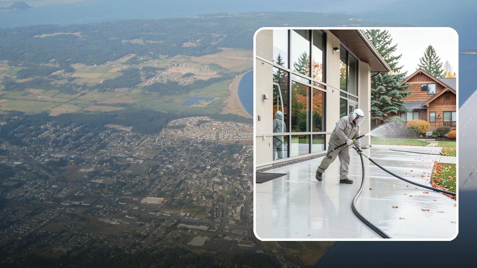 Office Building Washing in Oak Harbor, Island County, WA - Our team washes office building exteriors across Washington to keep entrances, walkways, and cladding crisp for staff and clients.