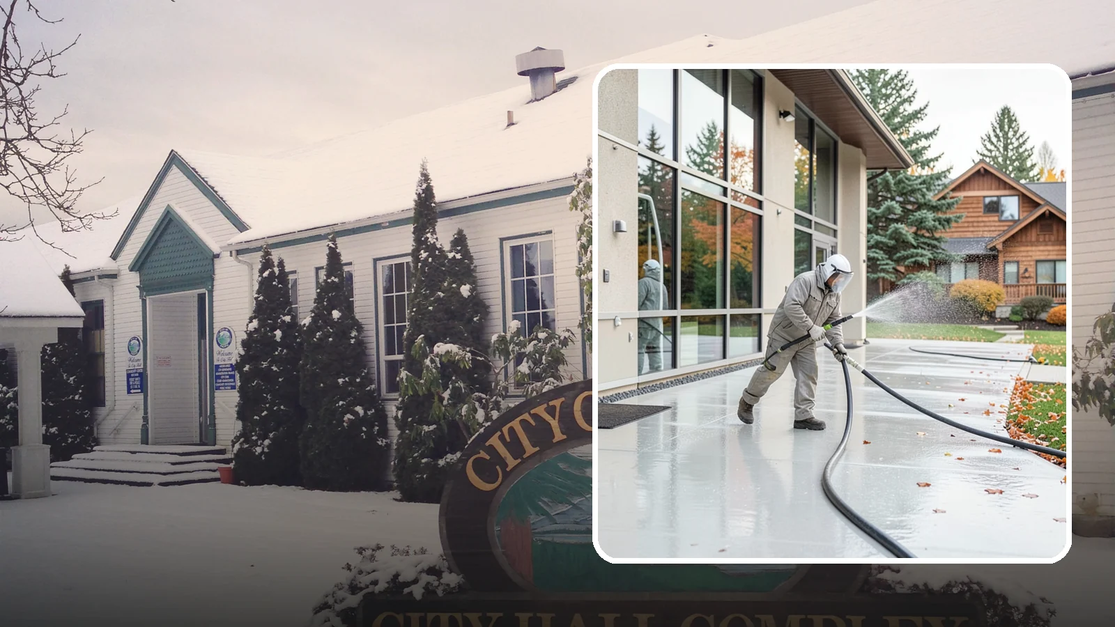 Office Building Washing in Pacific, King County, WA - Our team washes office building exteriors across Washington to keep entrances, walkways, and cladding crisp for staff and clients.