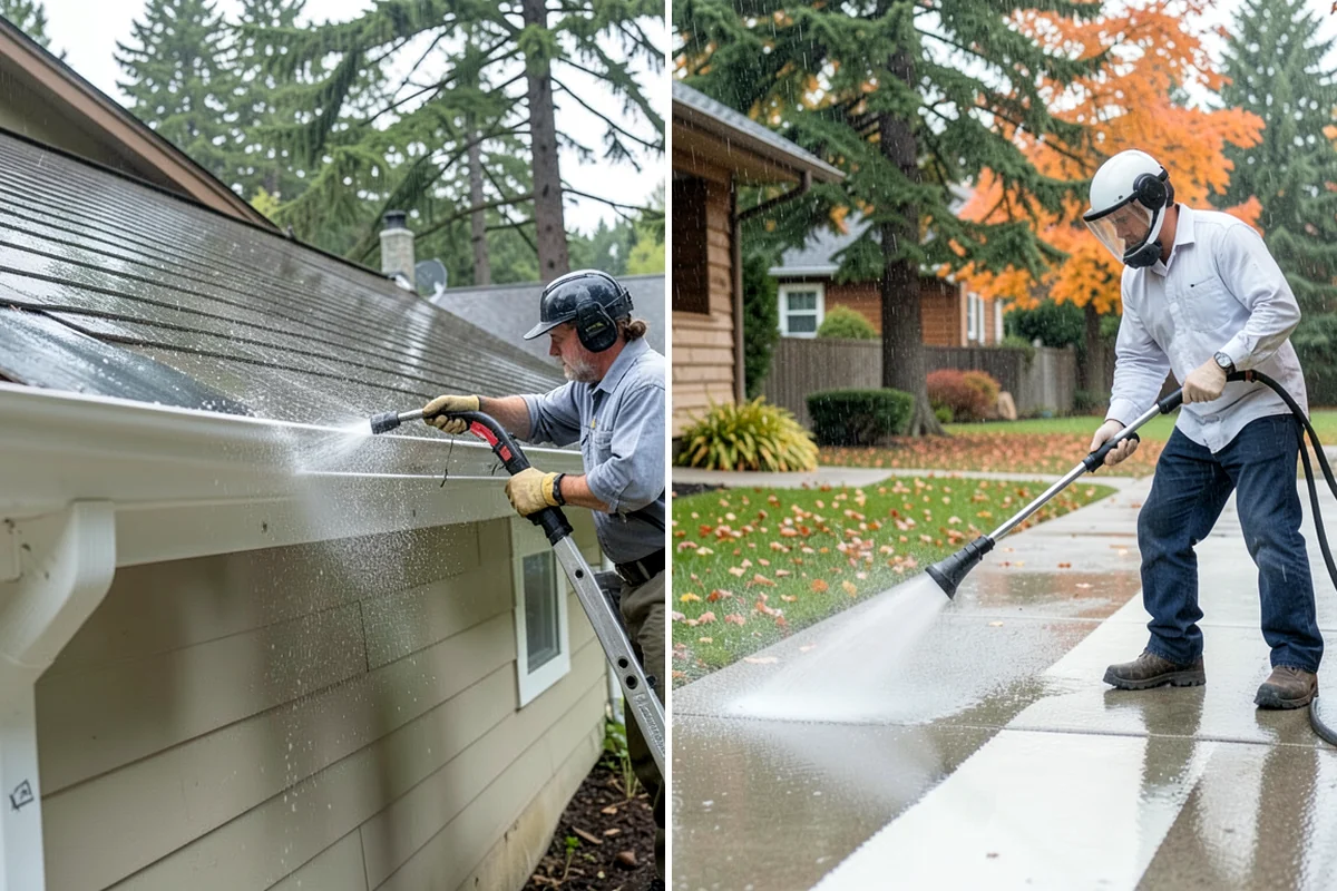 Office Building Washing in Pacific, King County, WA - Survey cladding materials and pressure tolerances