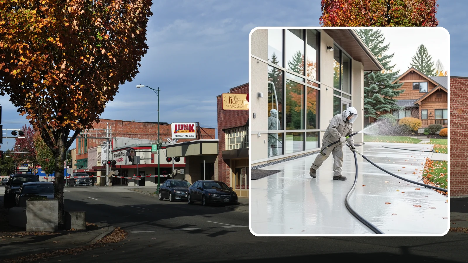 Office Building Washing in Puyallup, Pierce County, WA - Our team washes office building exteriors across Washington to keep entrances, walkways, and cladding crisp for staff and clients.