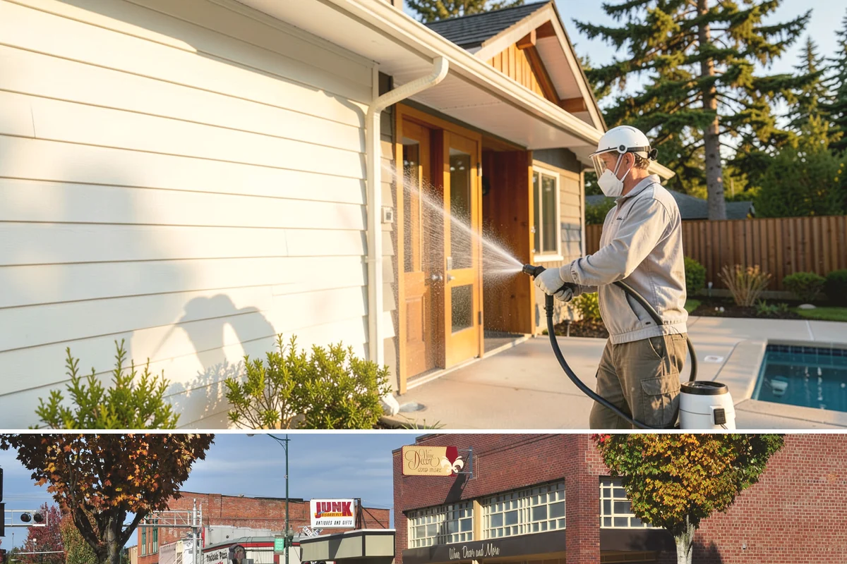 Office Building Washing in Puyallup, Pierce County, WA - Annual washing in mid-summer captures the best drying conditions, with entry areas refreshed each quarter.