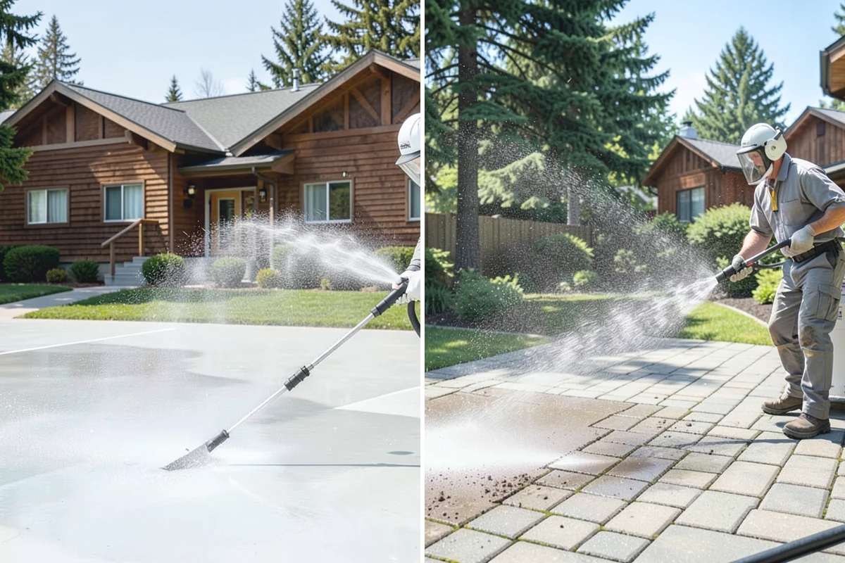 Office Building Washing in Roy, Pierce County, WA - Survey cladding materials and pressure tolerances