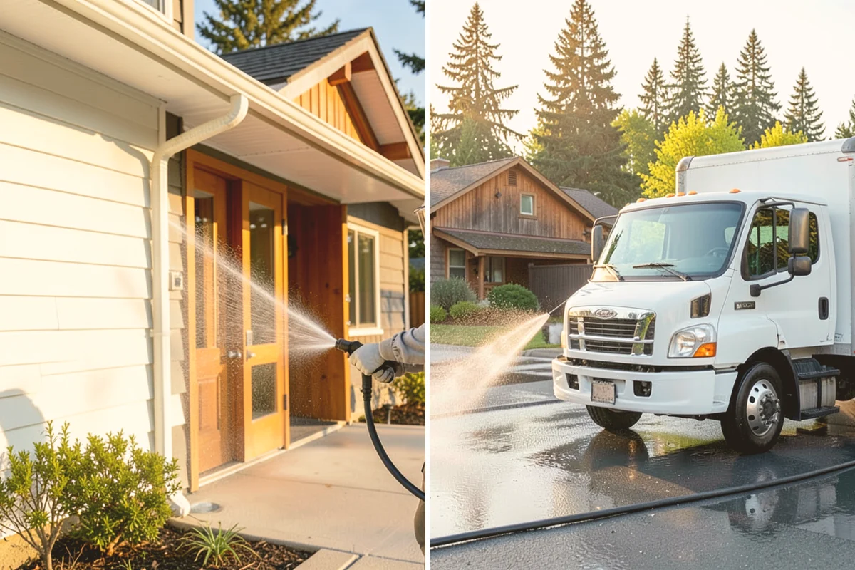 Office Building Washing in Sammamish, King County, WA - Survey cladding materials and pressure tolerances
