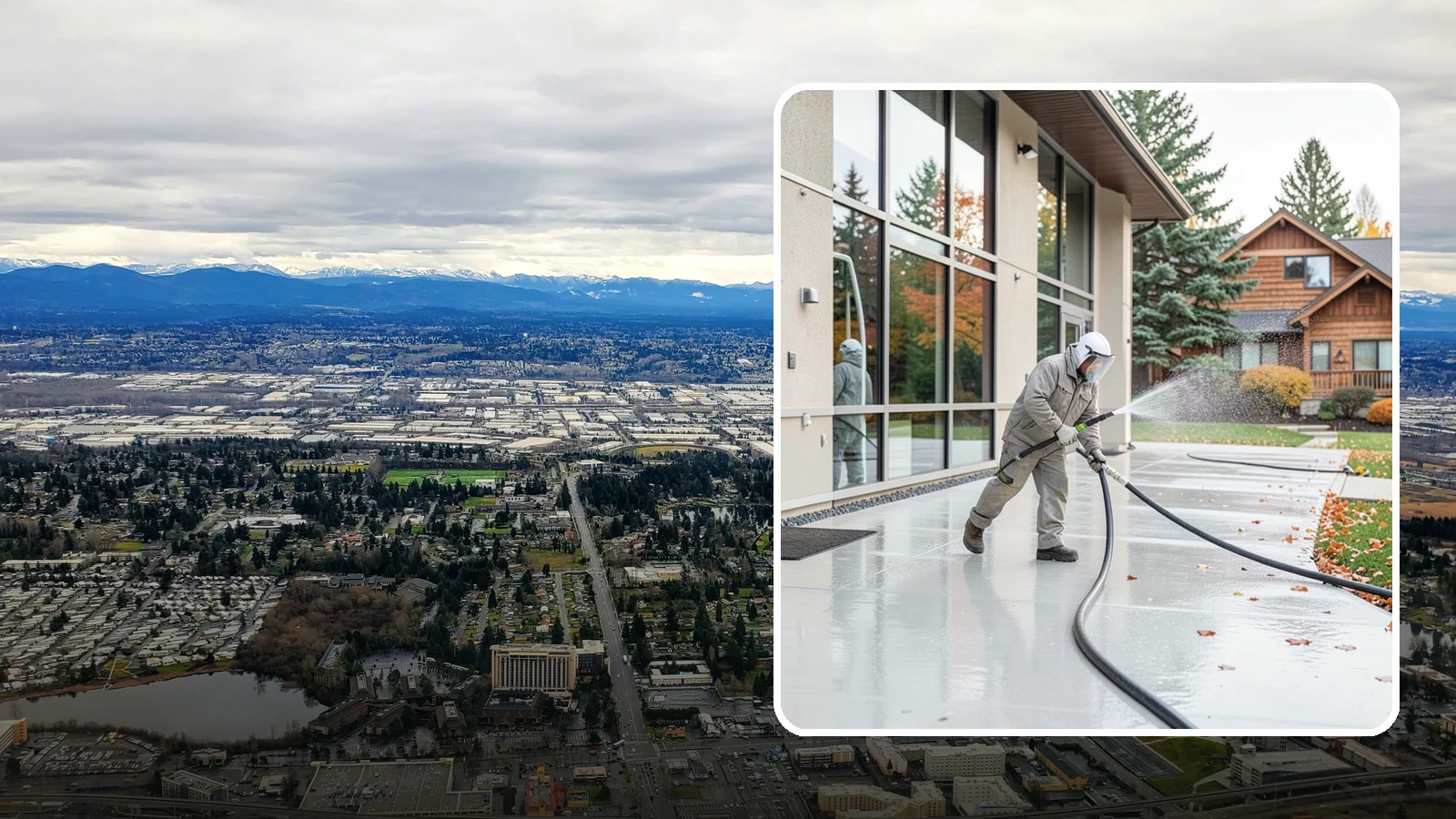 Office Building Washing in SeaTac, King County, WA - Our team washes office building exteriors across Washington to keep entrances, walkways, and cladding crisp for staff and clients.