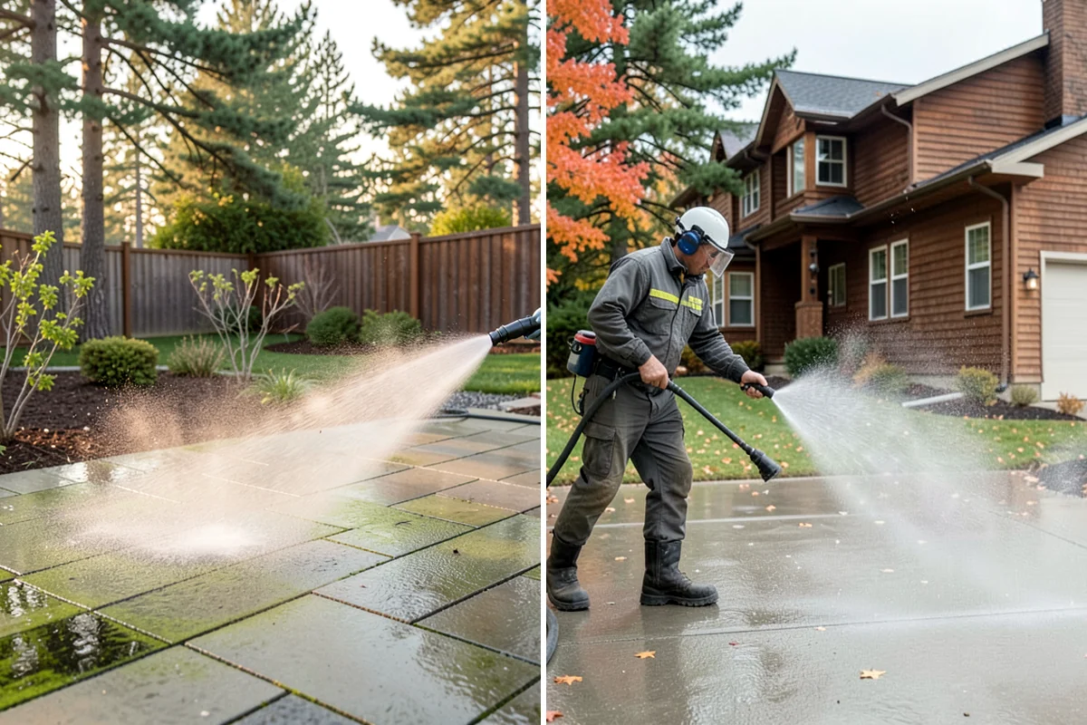 Office Building Washing in Shoreline, King County, WA - Survey cladding materials and pressure tolerances