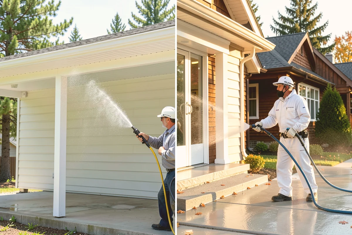 Office Building Washing in Snohomish, Snohomish County, WA - Survey cladding materials and pressure tolerances
