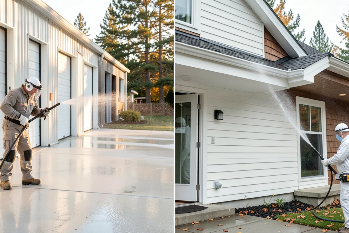 Office Building Washing in Snoqualmie, King County, WA - Survey cladding materials and pressure tolerances