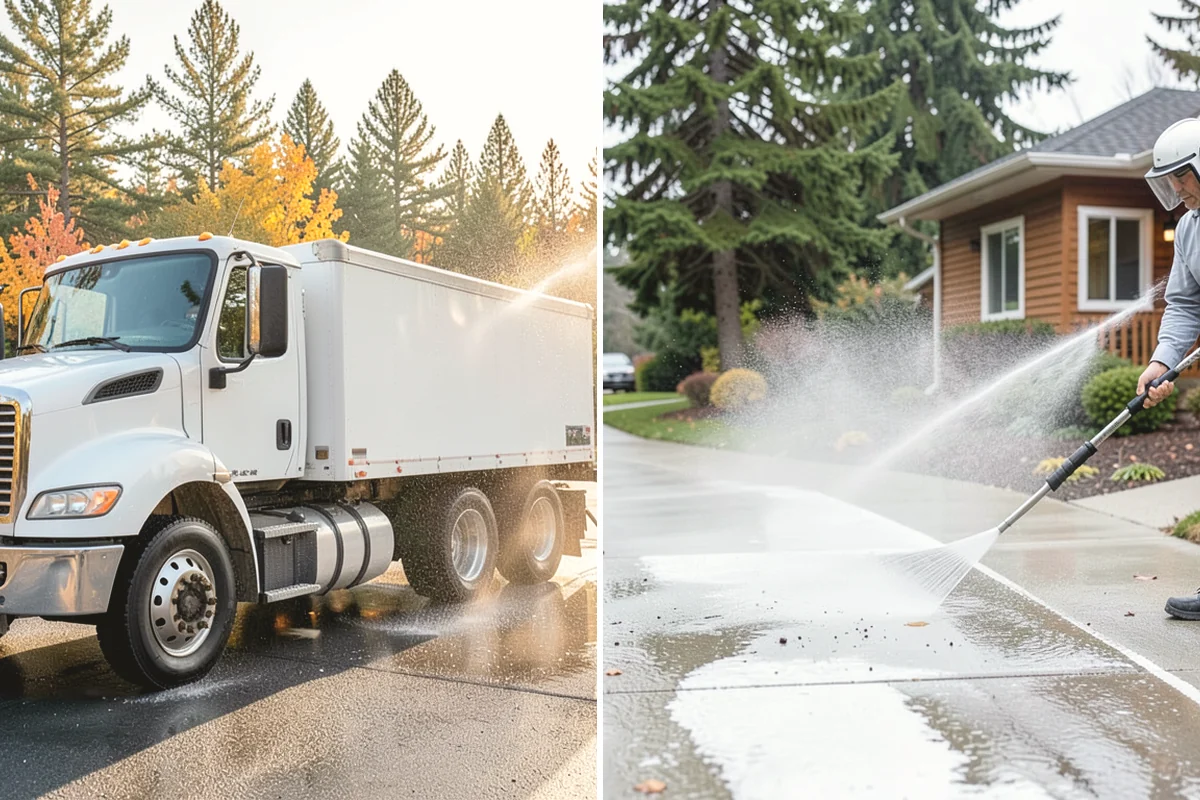Office Building Washing in Steilacoom, Pierce County, WA - Survey cladding materials and pressure tolerances