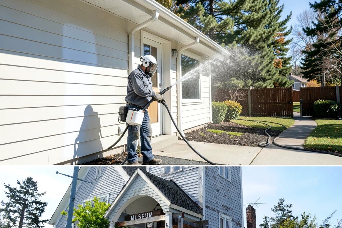 Office Building Washing in Steilacoom, Pierce County, WA - Annual washing in mid-summer captures the best drying conditions, with entry areas refreshed each quarter.