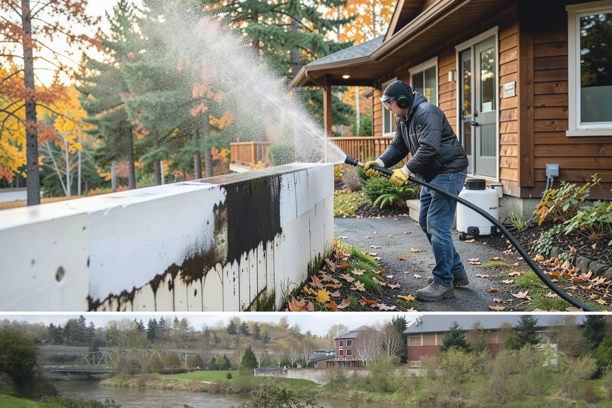 Office Building Washing in Tukwila, King County, WA - Annual washing in mid-summer captures the best drying conditions, with entry areas refreshed each quarter.