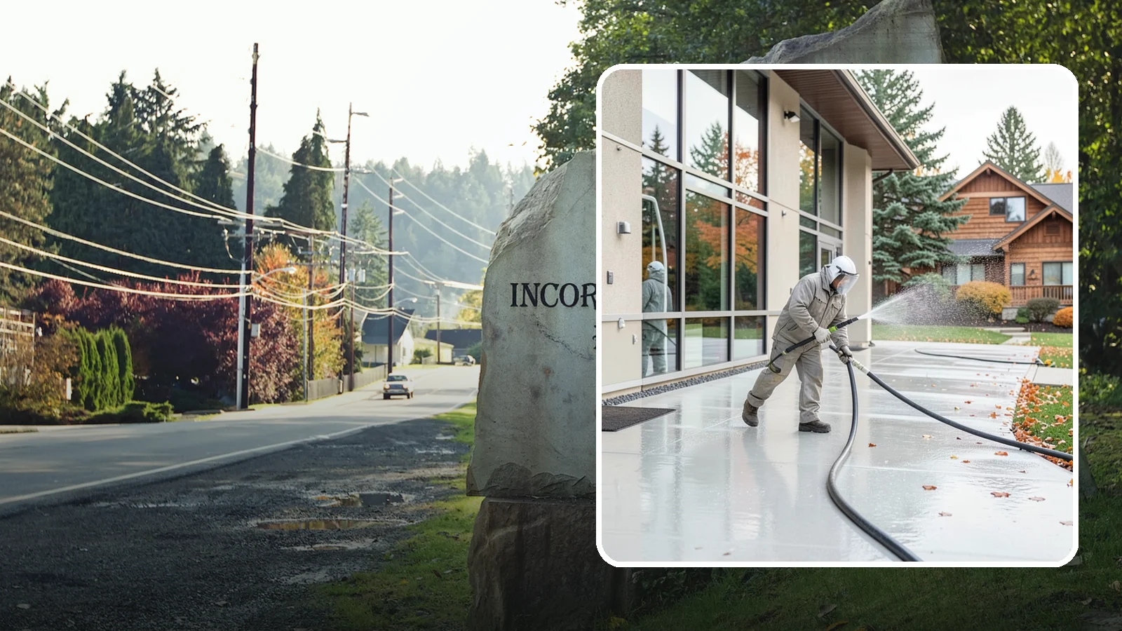 Office Building Washing in Wilkeson, Pierce County, WA - Our team washes office building exteriors across Washington to keep entrances, walkways, and cladding crisp for staff and clients.