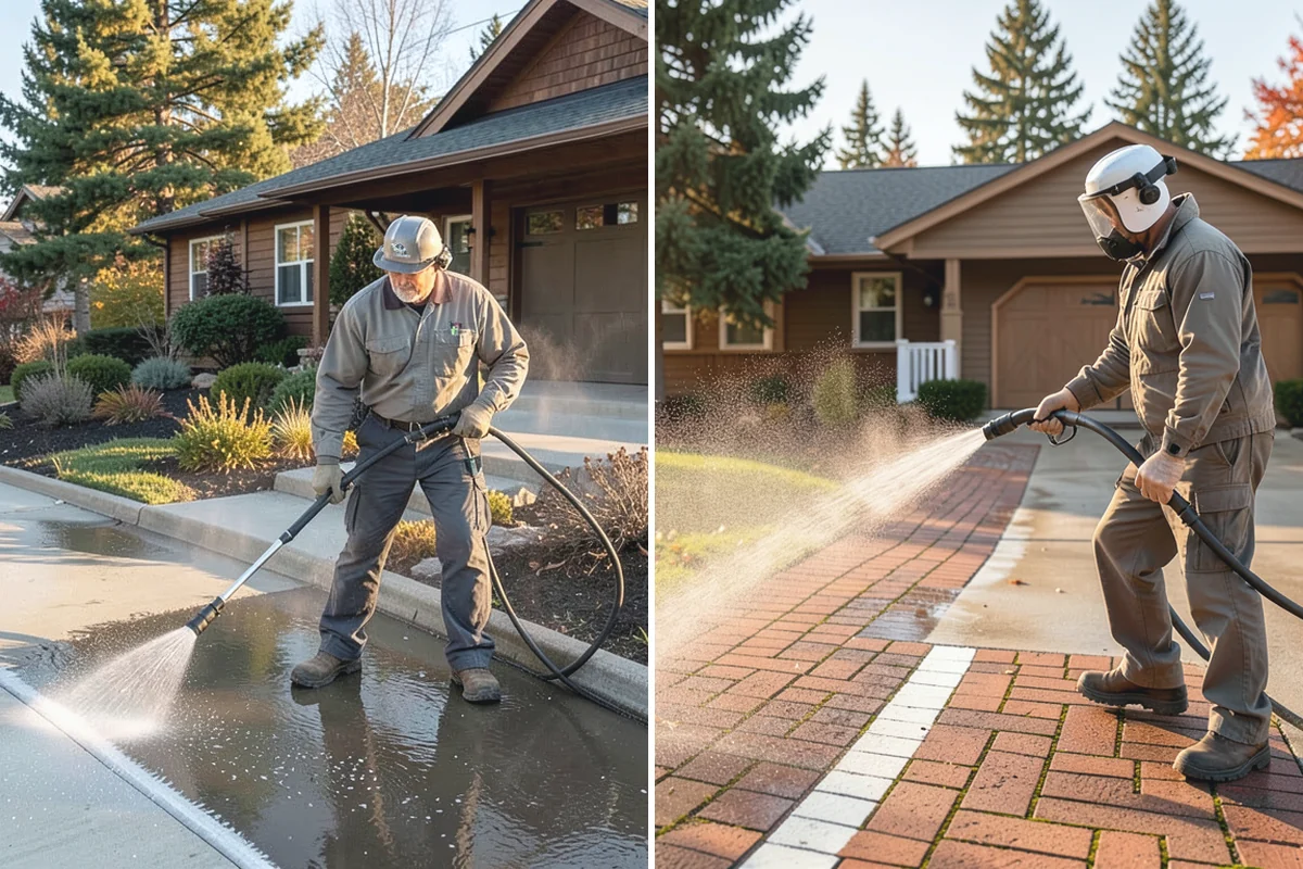 Office Building Washing in Woodinville, King County, WA - Survey cladding materials and pressure tolerances