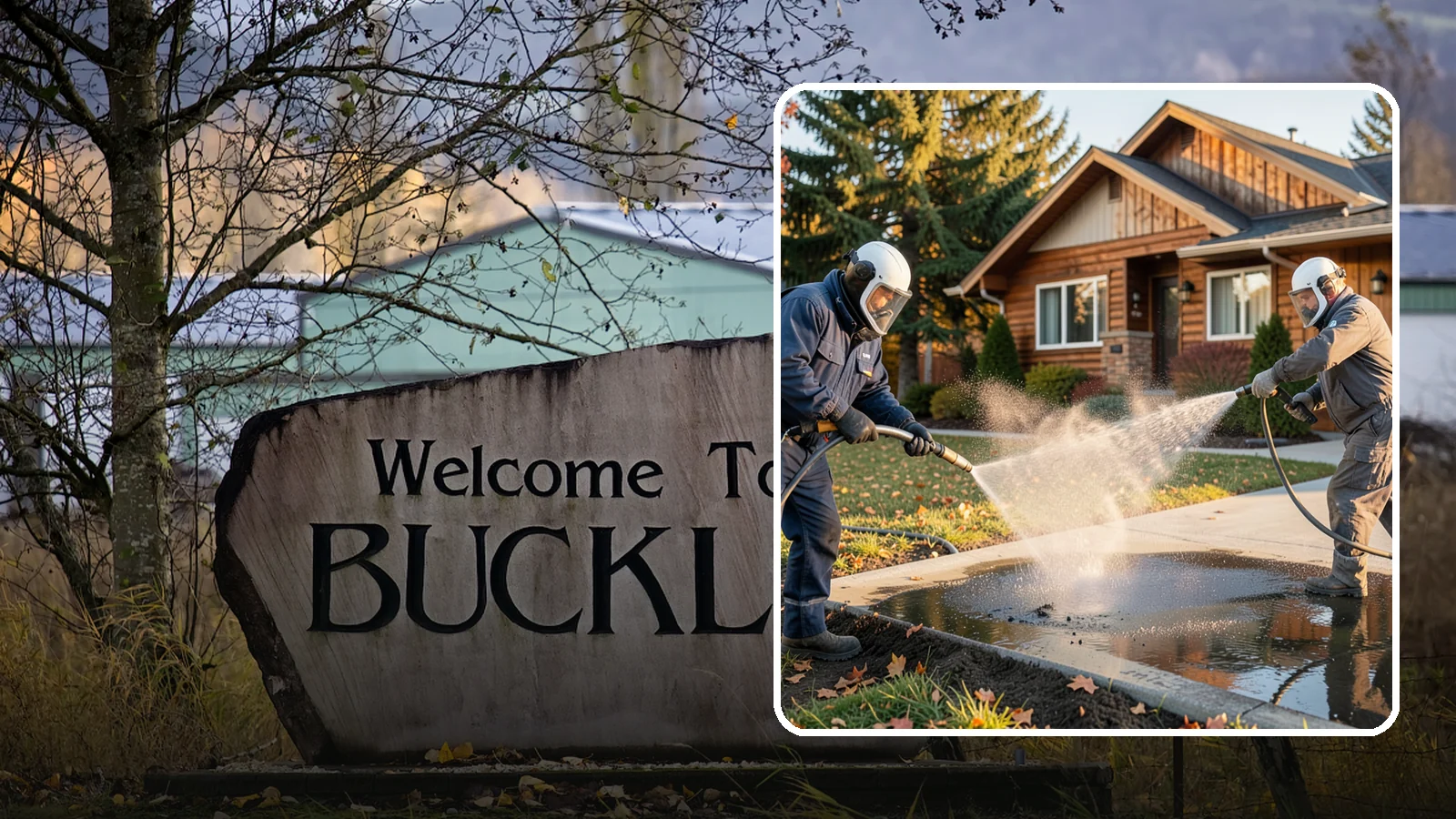 Oil Spill Cleanup in Buckley, Pierce County, WA - We clean up oil spills on Washington driveways, lots, and shop floors to stop staining and runoff hazards.