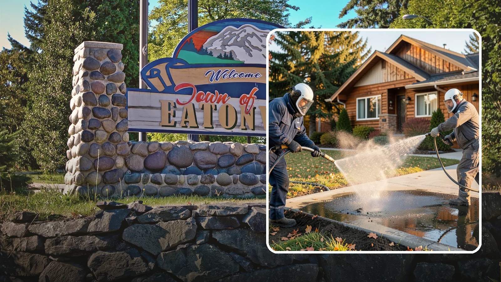 Oil Spill Cleanup in Eatonville, Pierce County, WA - We clean up oil spills on Washington driveways, lots, and shop floors to stop staining and runoff hazards.