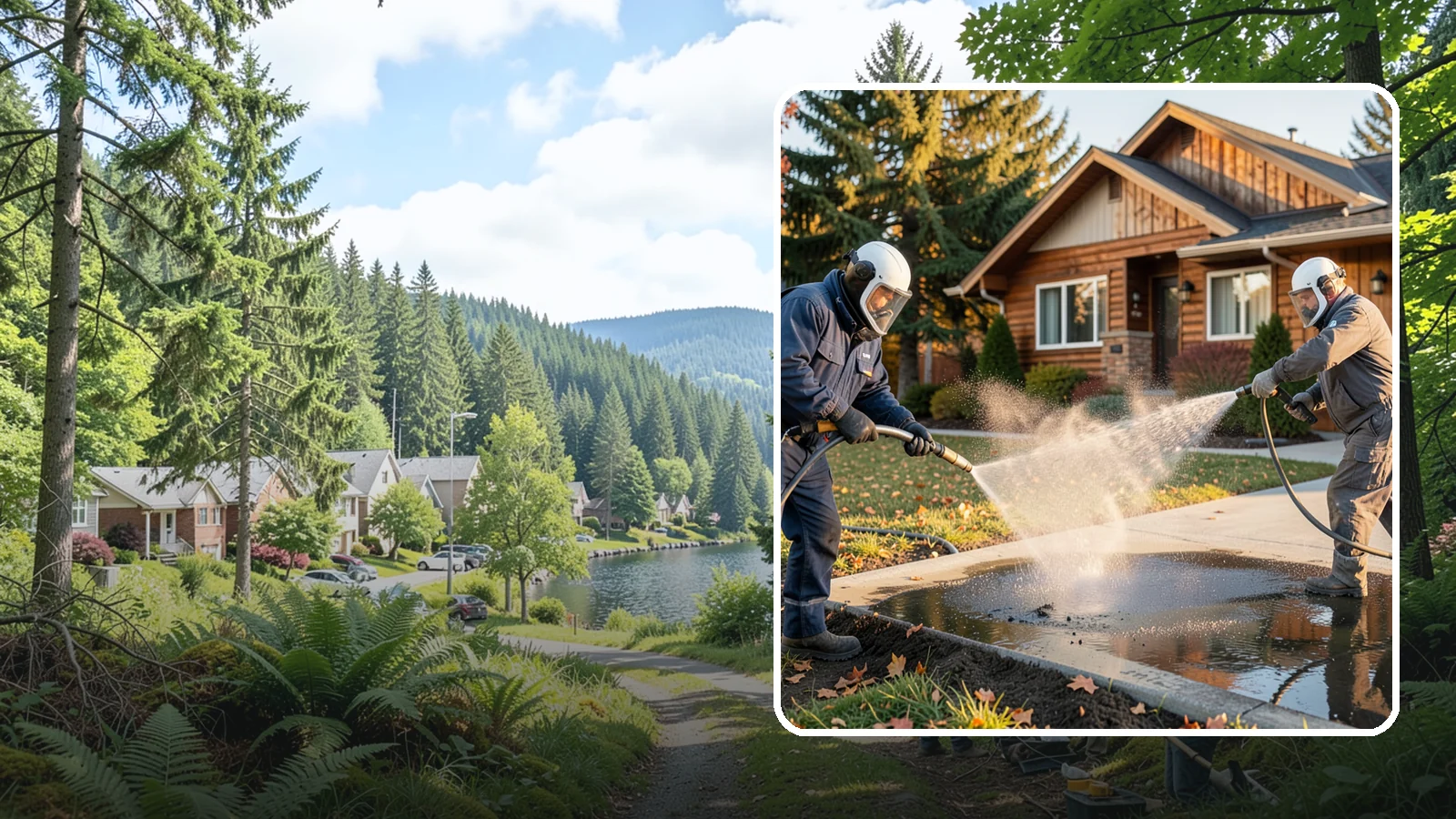 Oil Spill Cleanup in Lake Forest Park, King County, WA - We clean up oil spills on Washington driveways, lots, and shop floors to stop staining and runoff hazards.
