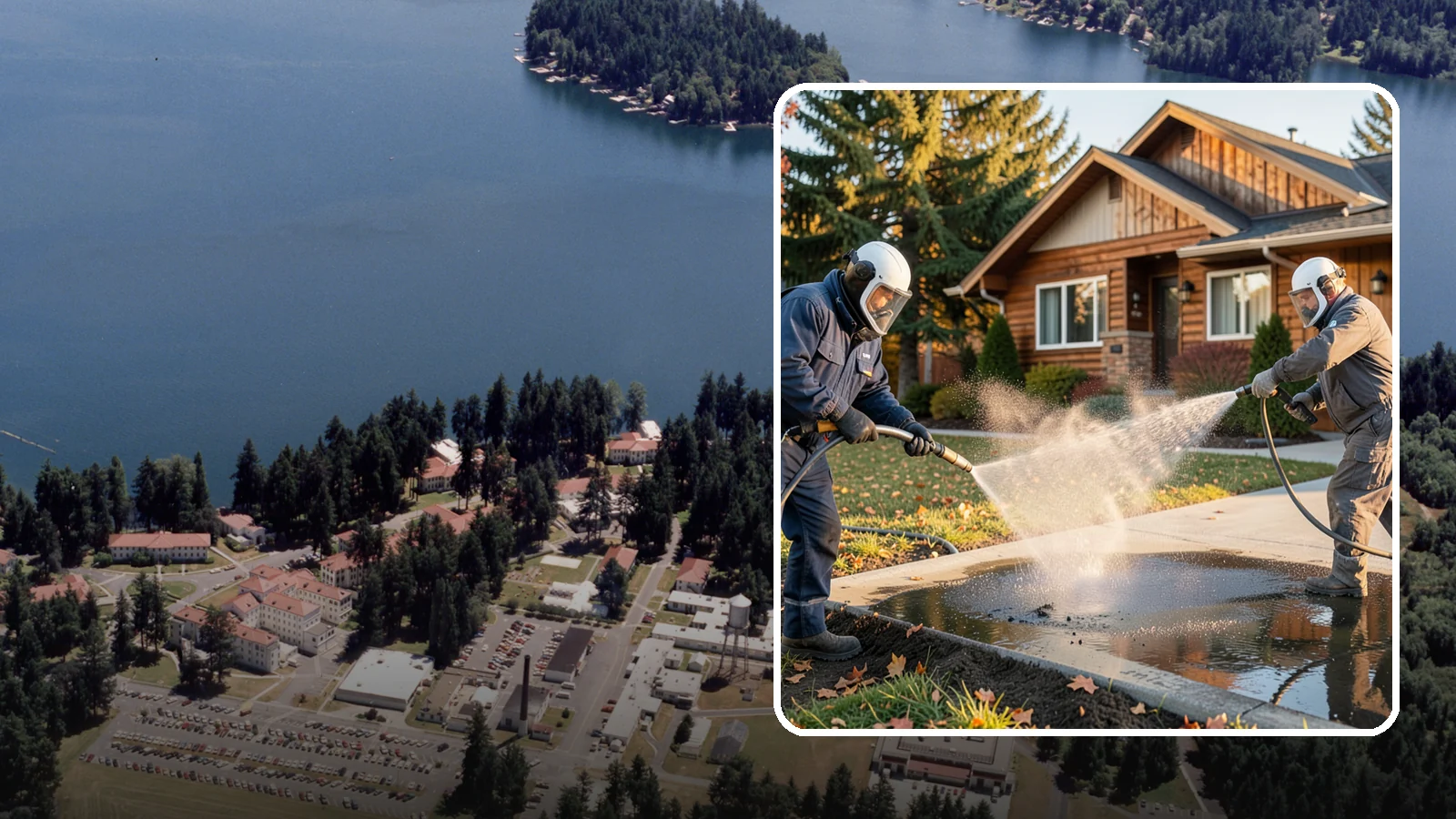 Oil Spill Cleanup in Lakewood, Pierce County, WA - We clean up oil spills on Washington driveways, lots, and shop floors to stop staining and runoff hazards.