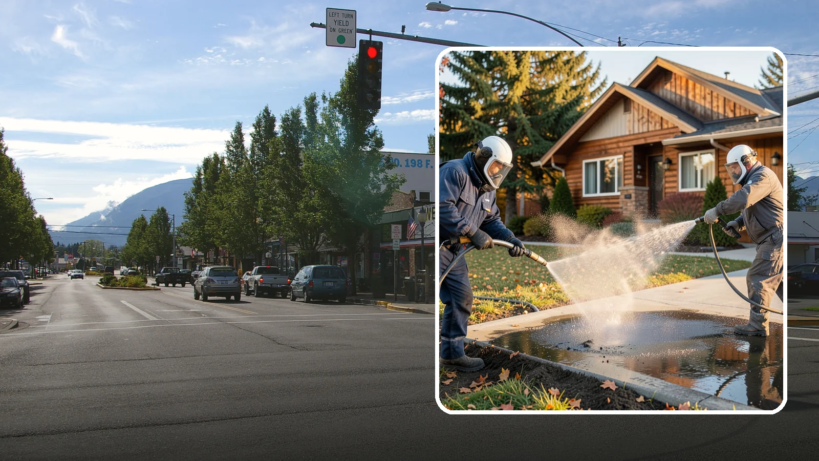 Oil Spill Cleanup in North Bend, King County, WA - We clean up oil spills on Washington driveways, lots, and shop floors to stop staining and runoff hazards.
