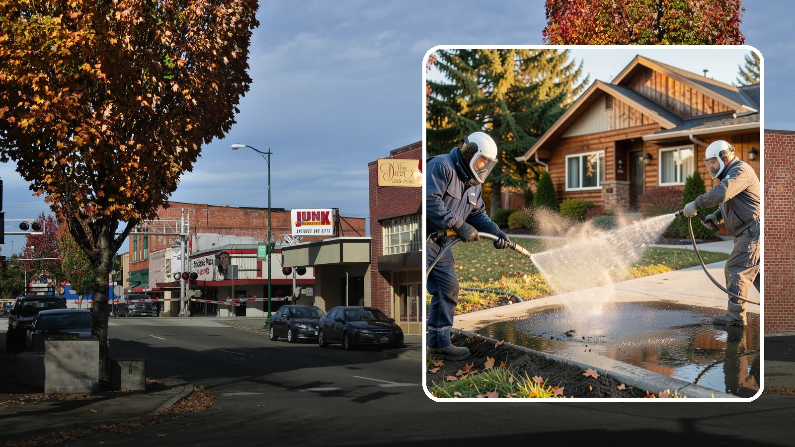 Oil Spill Cleanup in Puyallup, Pierce County, WA - We clean up oil spills on Washington driveways, lots, and shop floors to stop staining and runoff hazards.