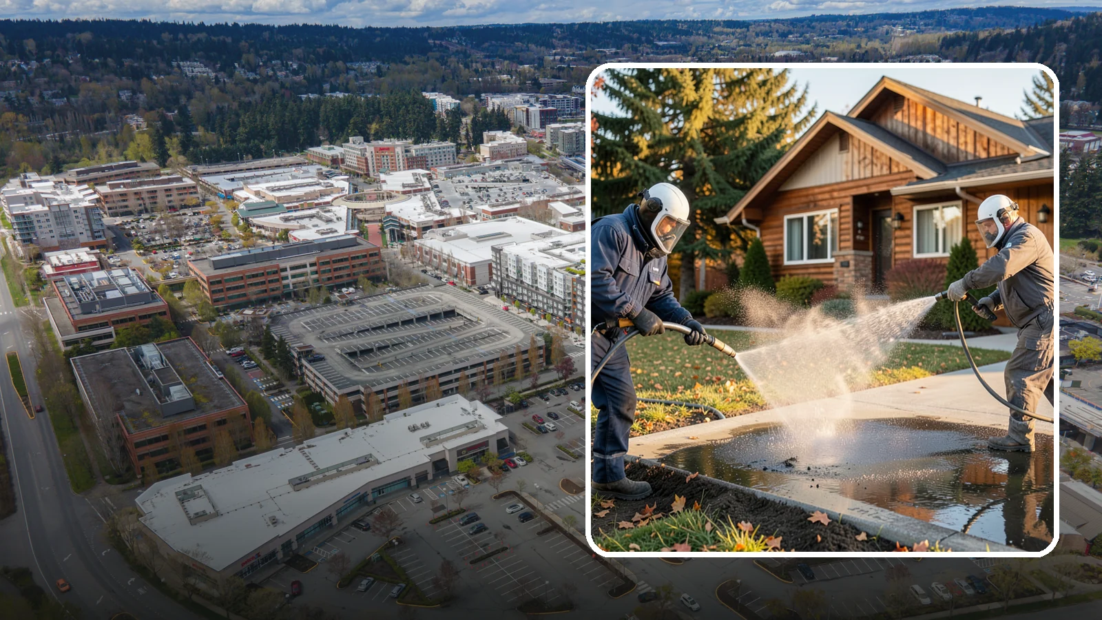 Oil Spill Cleanup in Redmond, King County, WA - We clean up oil spills on Washington driveways, lots, and shop floors to stop staining and runoff hazards.
