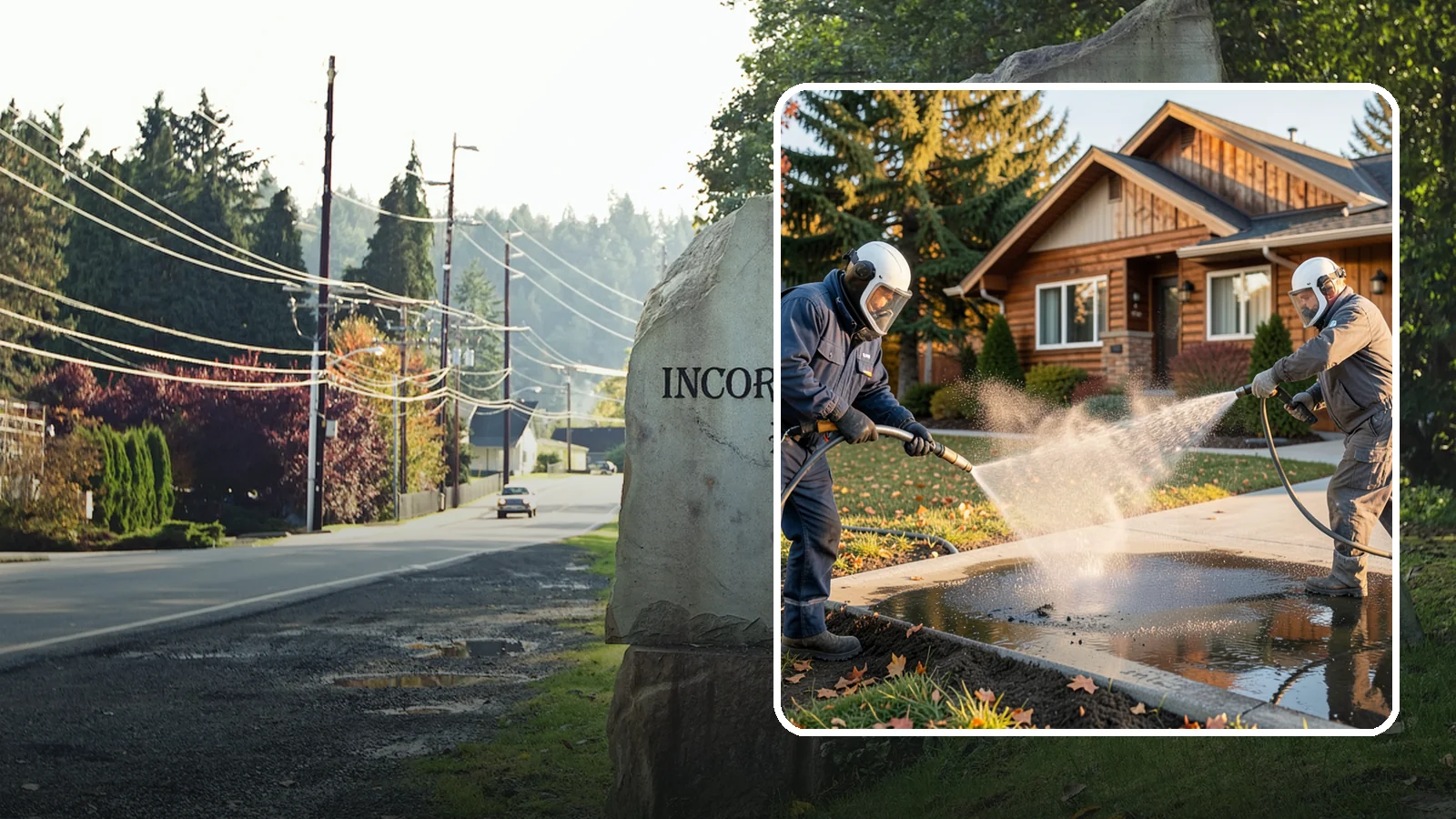 Oil Spill Cleanup in Wilkeson, Pierce County, WA - We clean up oil spills on Washington driveways, lots, and shop floors to stop staining and runoff hazards.