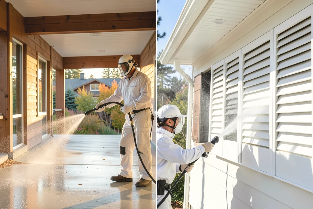 Outdoor Cushion Cleaning in Anacortes, Skagit County, WA - Vacuum loose debris and pretreat visible mildew spots