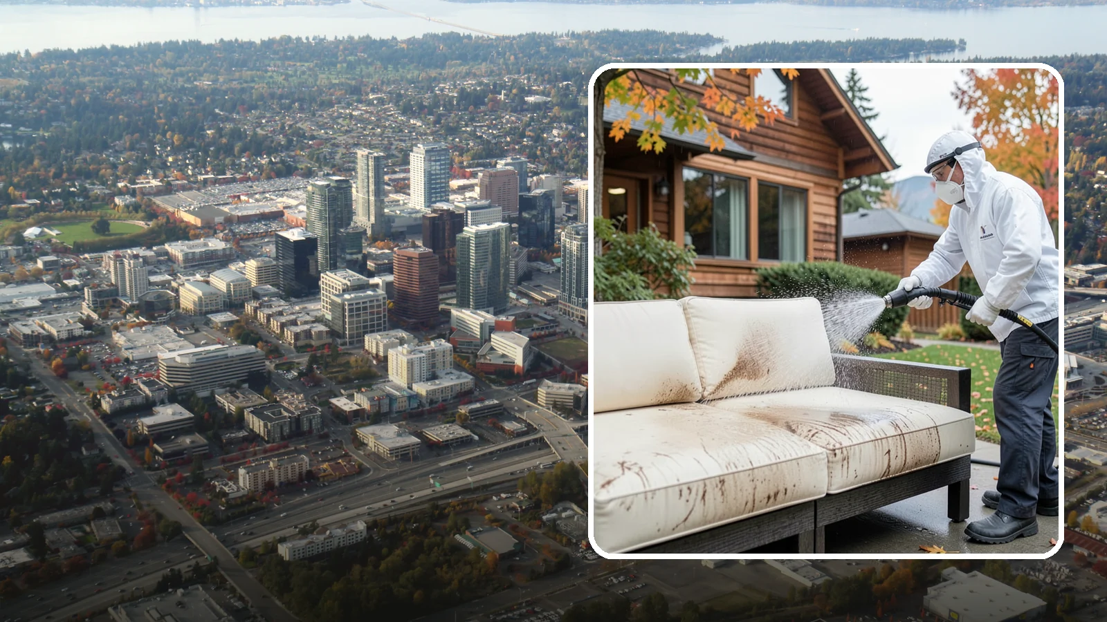 Outdoor Cushion Cleaning in Bellevue, King County, WA - We wash, sanitize, and dry outdoor cushions to pull out the mustiness that settles in during long PNW wet seasons.