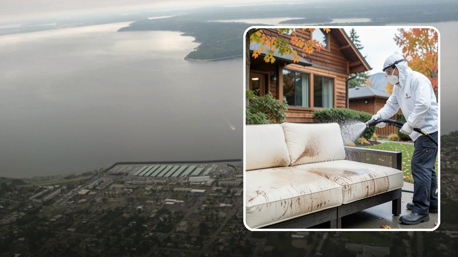 Outdoor Cushion Cleaning in Des Moines, King County, WA - We wash, sanitize, and dry outdoor cushions to pull out the mustiness that settles in during long PNW wet seasons.