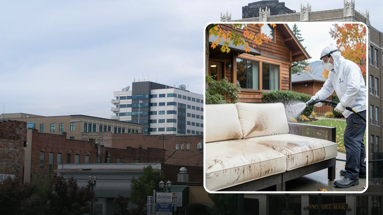 Outdoor Cushion Cleaning in Everett, Snohomish County, WA - We wash, sanitize, and dry outdoor cushions to pull out the mustiness that settles in during long PNW wet seasons.