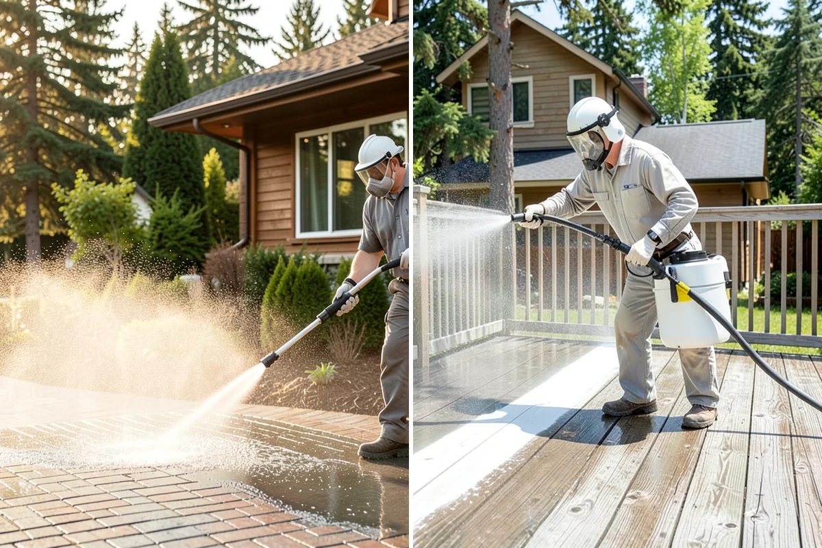 Outdoor Cushion Cleaning in Hunts Point, King County, WA - Vacuum loose debris and pretreat visible mildew spots