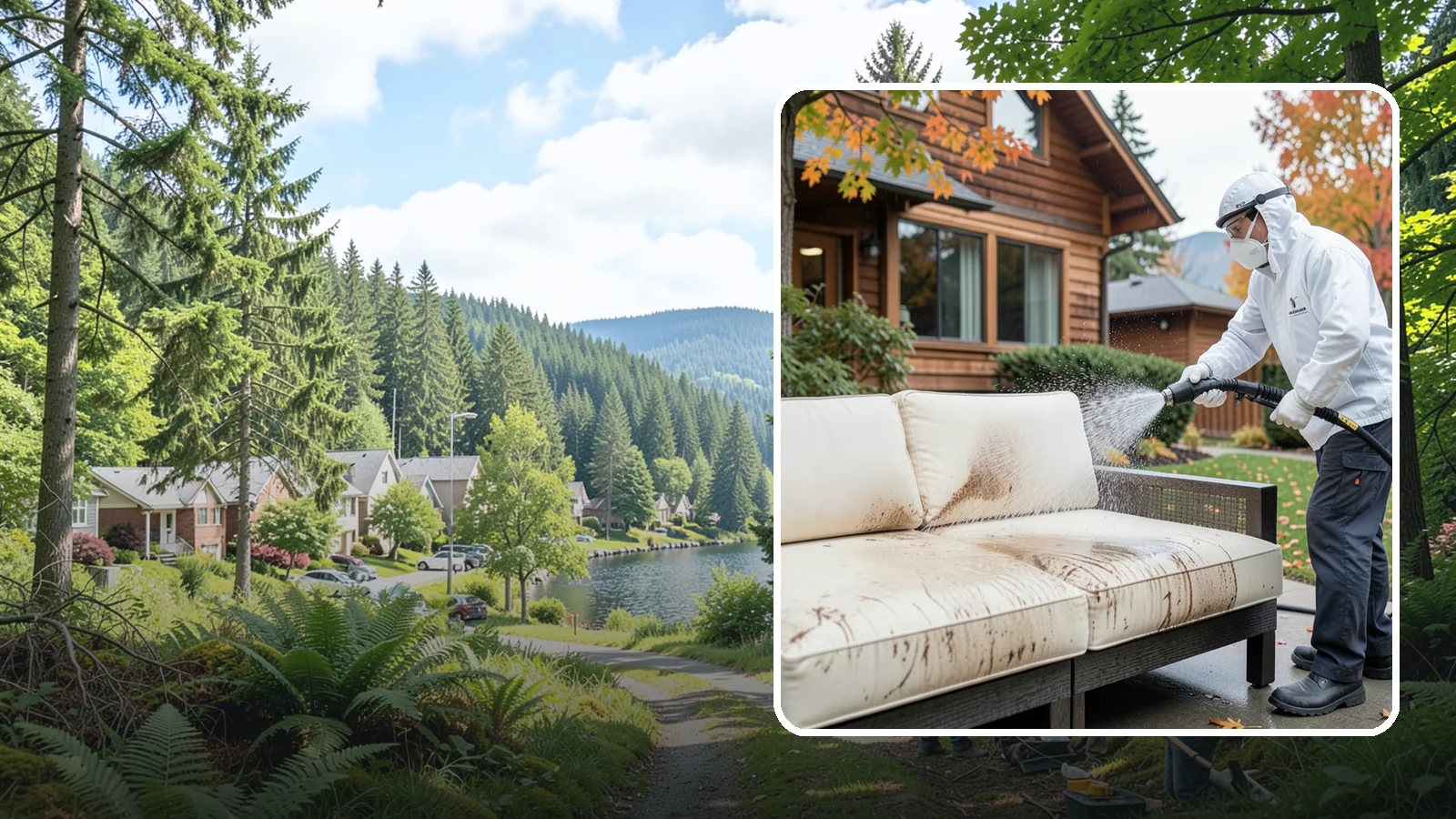 Outdoor Cushion Cleaning in Lake Forest Park, King County, WA - We wash, sanitize, and dry outdoor cushions to pull out the mustiness that settles in during long PNW wet seasons.