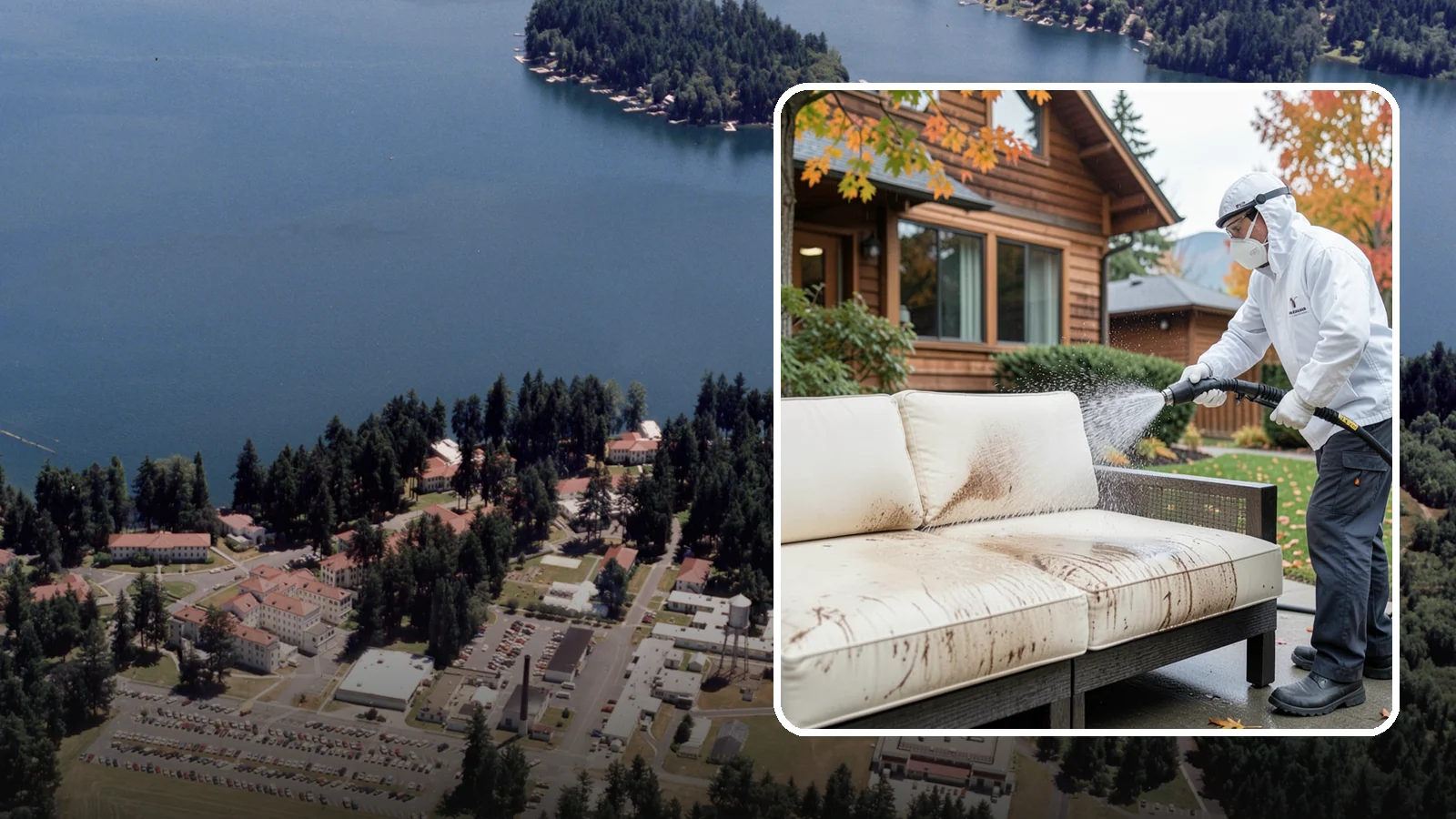 Outdoor Cushion Cleaning in Lakewood, Pierce County, WA - We wash, sanitize, and dry outdoor cushions to pull out the mustiness that settles in during long PNW wet seasons.