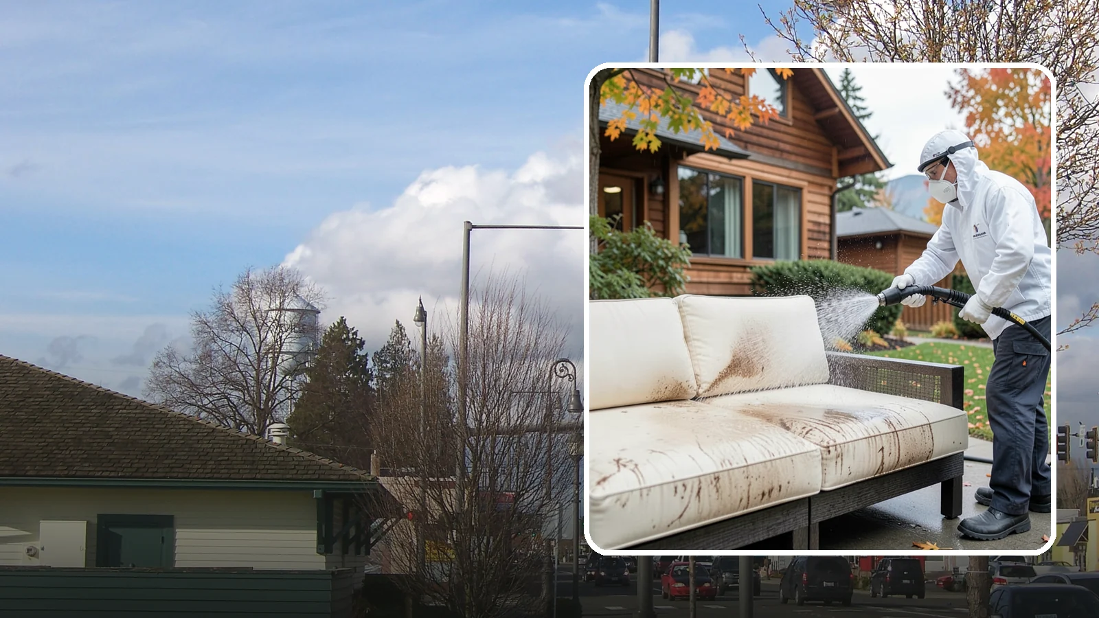 Outdoor Cushion Cleaning in Marysville, Snohomish County, WA - We wash, sanitize, and dry outdoor cushions to pull out the mustiness that settles in during long PNW wet seasons.