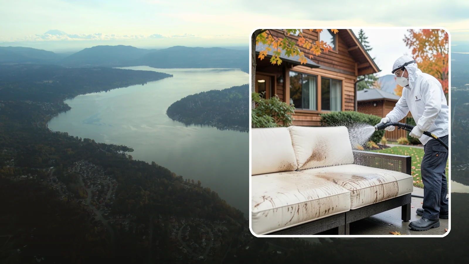 Outdoor Cushion Cleaning in Sammamish, King County, WA - We wash, sanitize, and dry outdoor cushions to pull out the mustiness that settles in during long PNW wet seasons.