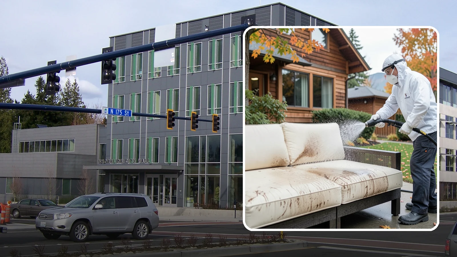 Outdoor Cushion Cleaning in Shoreline, King County, WA - We wash, sanitize, and dry outdoor cushions to pull out the mustiness that settles in during long PNW wet seasons.