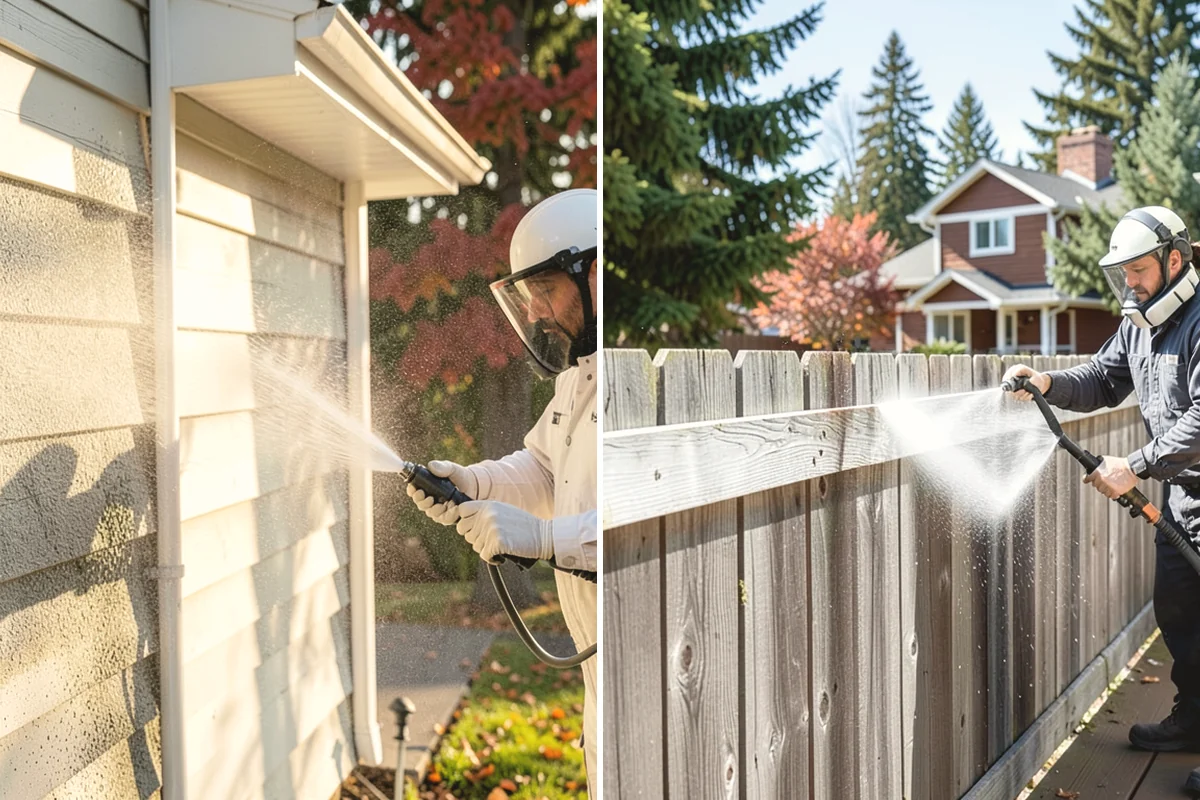 Outdoor Cushion Cleaning in Steilacoom, Pierce County, WA - Vacuum loose debris and pretreat visible mildew spots