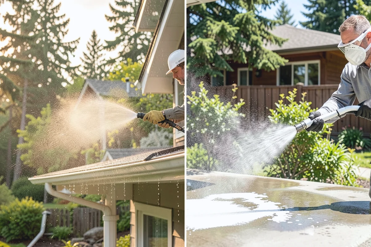 Outdoor Cushion Cleaning in Sumner, Pierce County, WA - Vacuum loose debris and pretreat visible mildew spots