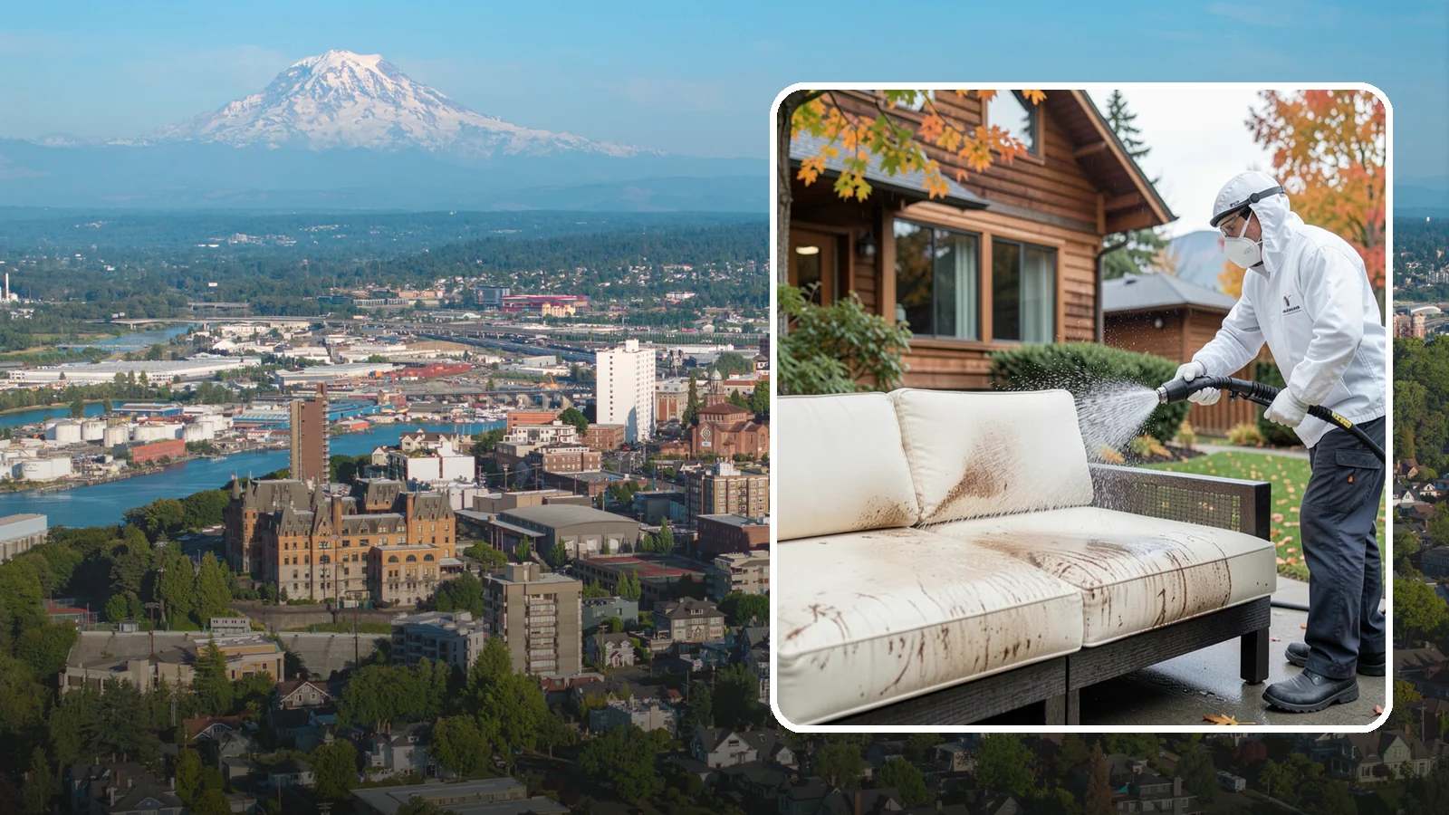 Outdoor Cushion Cleaning in Tacoma, Pierce County, WA - We wash, sanitize, and dry outdoor cushions to pull out the mustiness that settles in during long PNW wet seasons.
