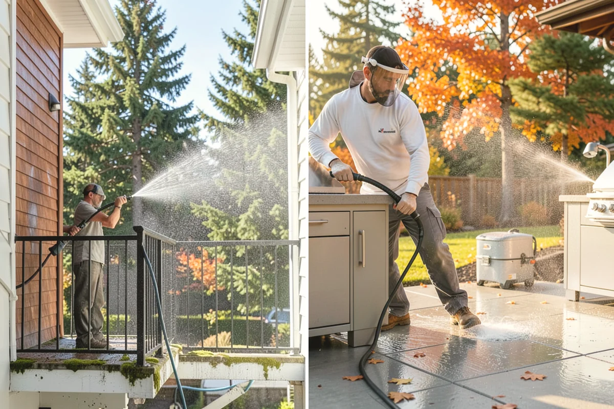 Outdoor Cushion Cleaning in Tukwila, King County, WA - Vacuum loose debris and pretreat visible mildew spots