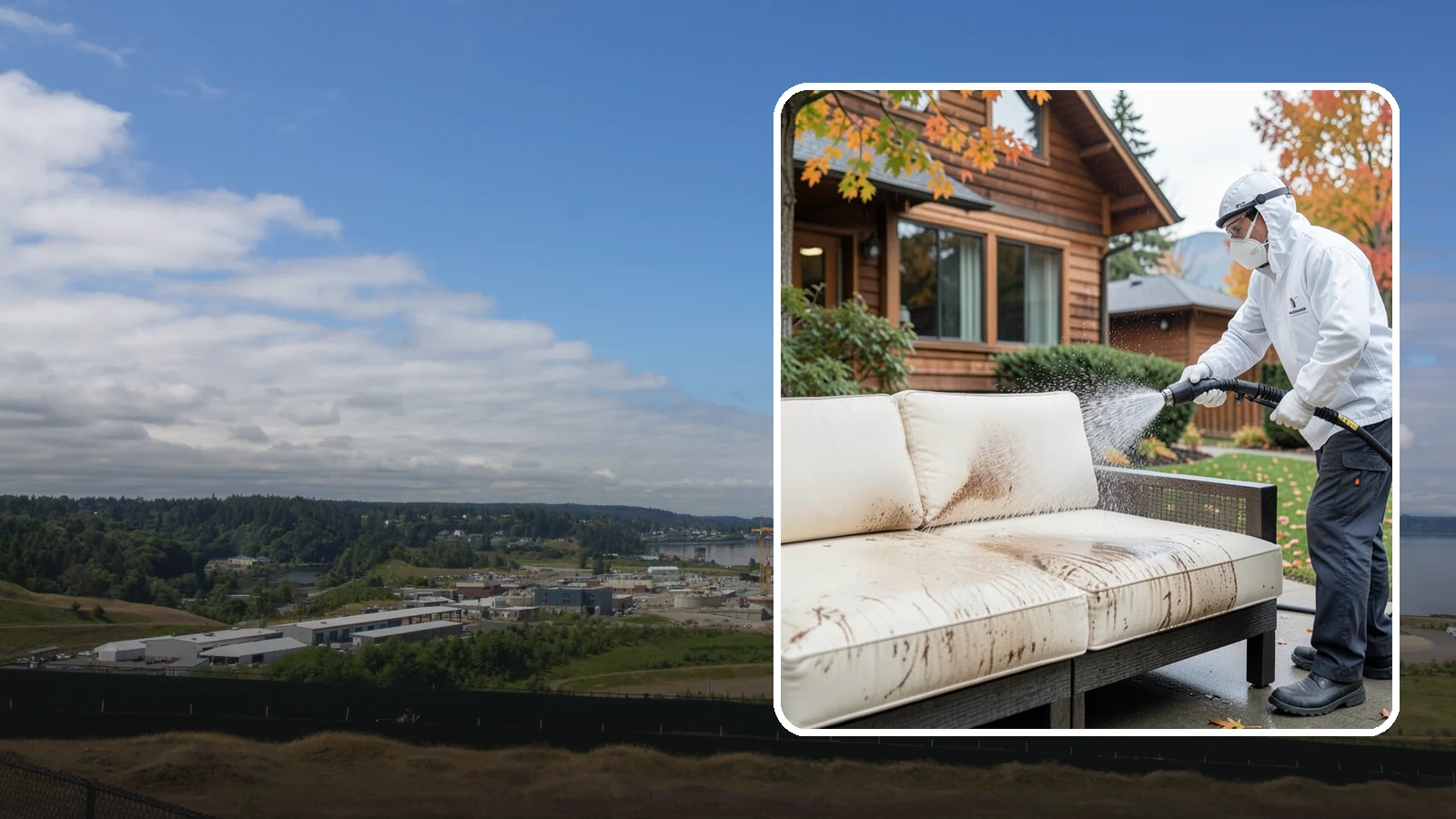 Outdoor Cushion Cleaning in University Place, Pierce County, WA - We wash, sanitize, and dry outdoor cushions to pull out the mustiness that settles in during long PNW wet seasons.