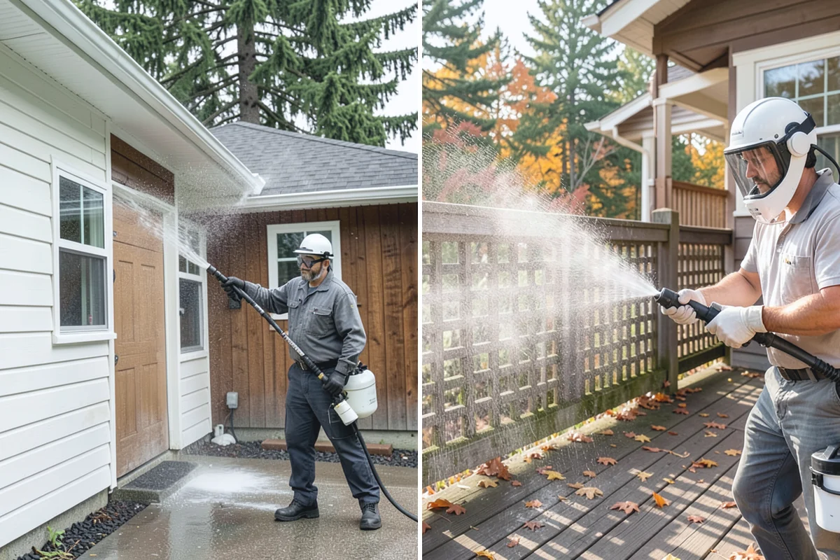 Outdoor Cushion Cleaning in Woodinville, King County, WA - Vacuum loose debris and pretreat visible mildew spots