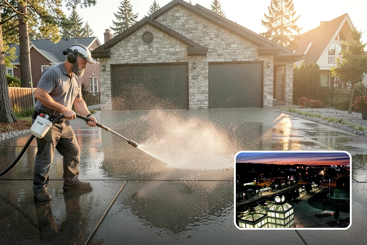 Outdoor Fireplace Cleaning in Auburn, King County, WA - Lifts soot and smoke staining from the masonry face
