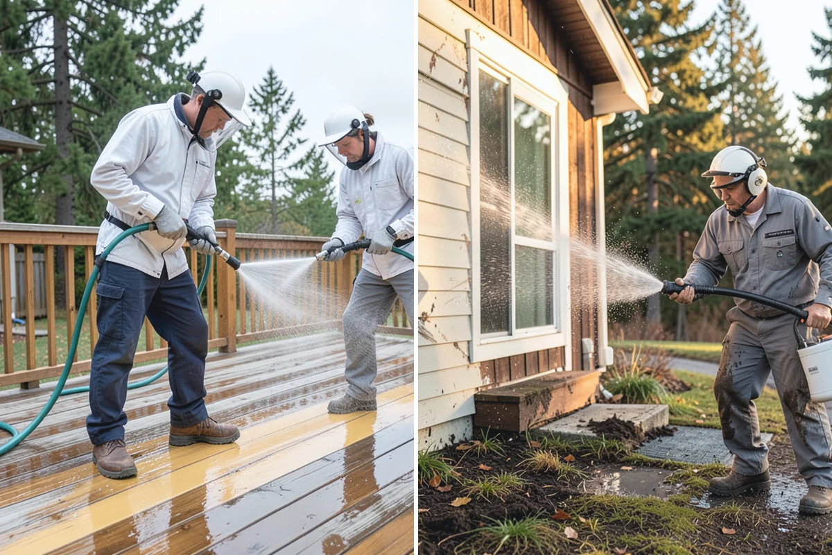 Outdoor Fireplace Cleaning in Auburn, King County, WA - Clear ash and loose debris from the firebox area