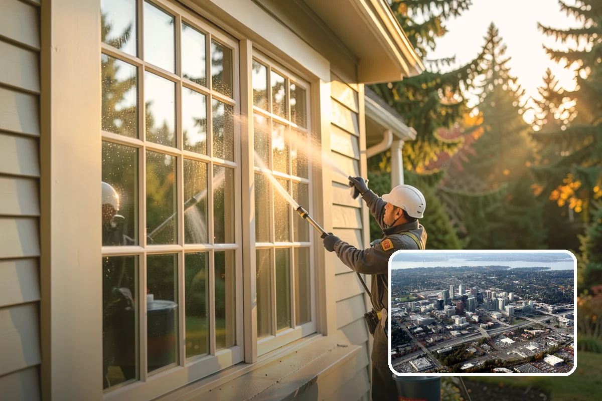 Outdoor Fireplace Cleaning in Bellevue, King County, WA - Lifts soot and smoke staining from the masonry face