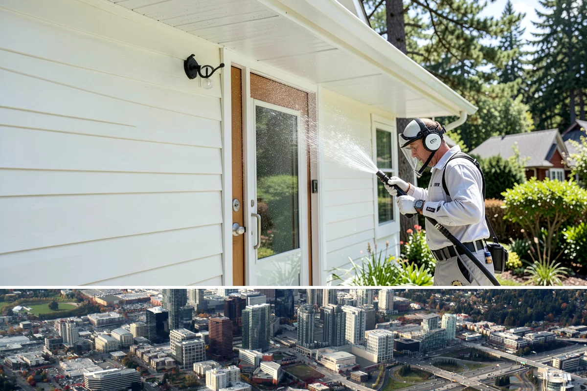 Outdoor Fireplace Cleaning in Bellevue, King County, WA - Spring cleaning readies the fireplace for summer evenings, and a dry day helps the masonry treatments work fully.