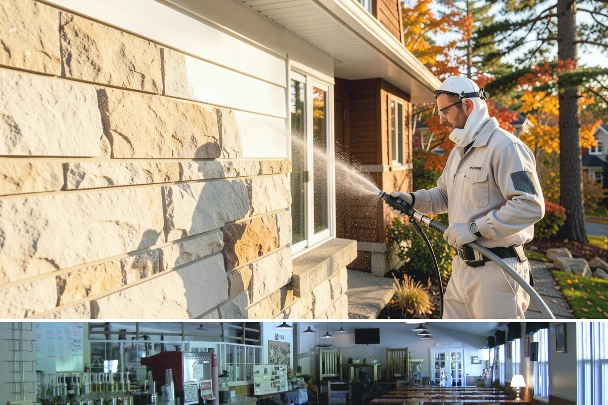 Outdoor Fireplace Cleaning in Black Diamond, King County, WA - Spring cleaning readies the fireplace for summer evenings, and a dry day helps the masonry treatments work fully.