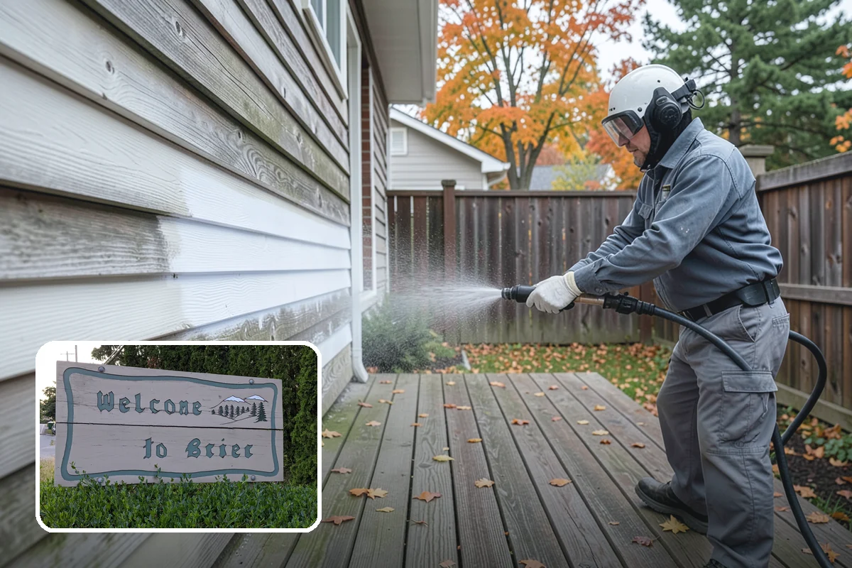 Outdoor Fireplace Cleaning in Brier, Snohomish County, WA - Lifts soot and smoke staining from the masonry face