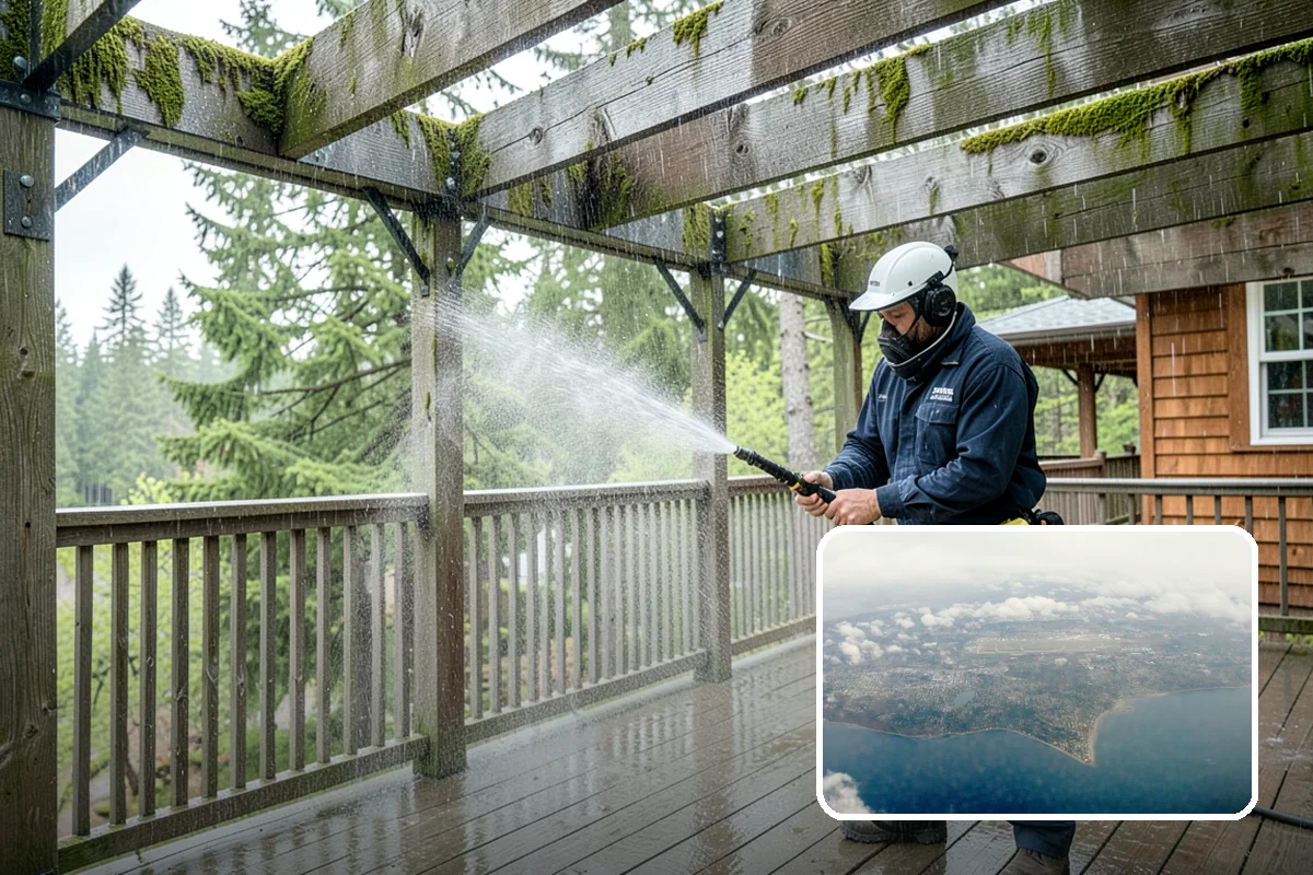 Outdoor Fireplace Cleaning in Burien, King County, WA - Lifts soot and smoke staining from the masonry face