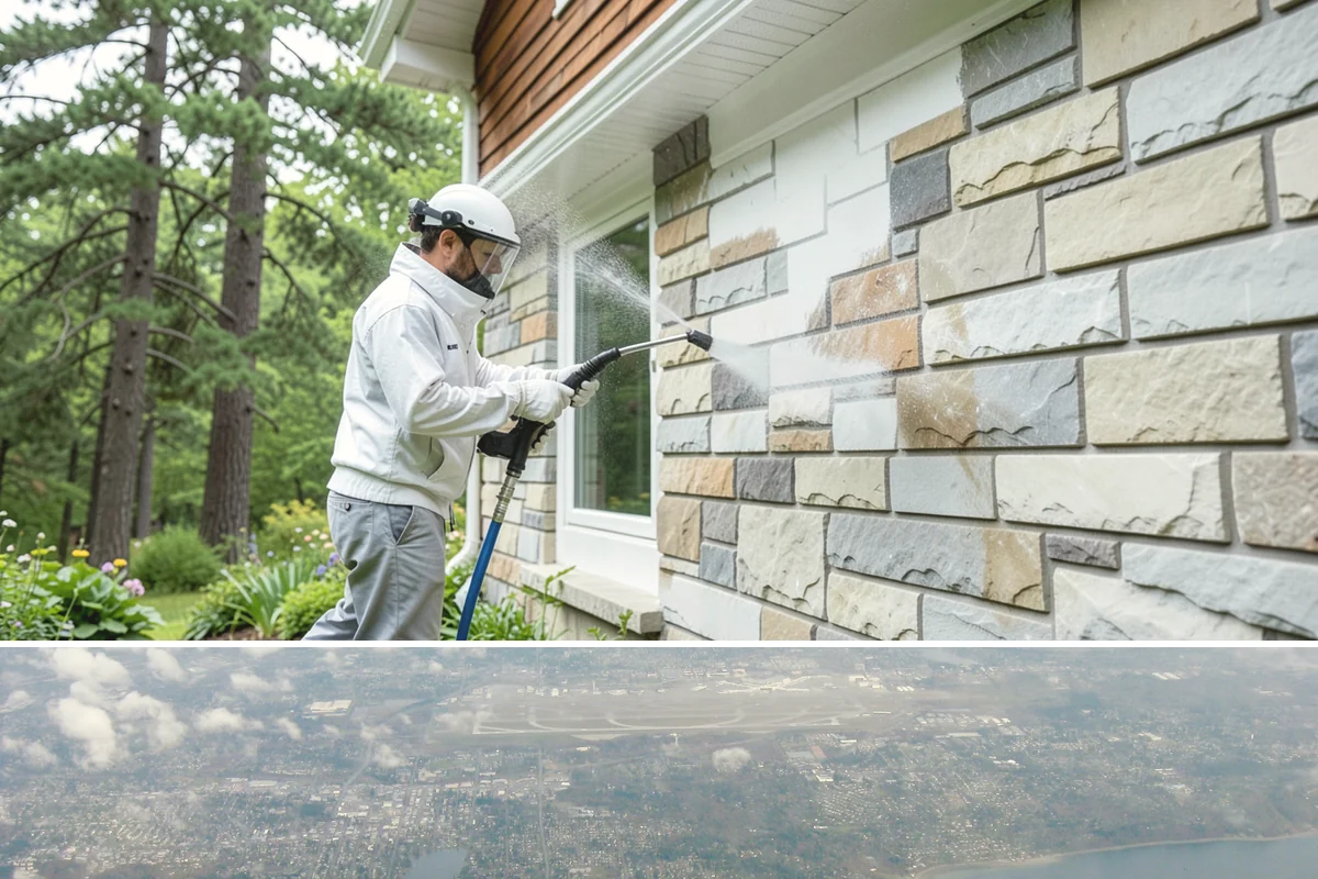 Outdoor Fireplace Cleaning in Burien, King County, WA - Spring cleaning readies the fireplace for summer evenings, and a dry day helps the masonry treatments work fully.