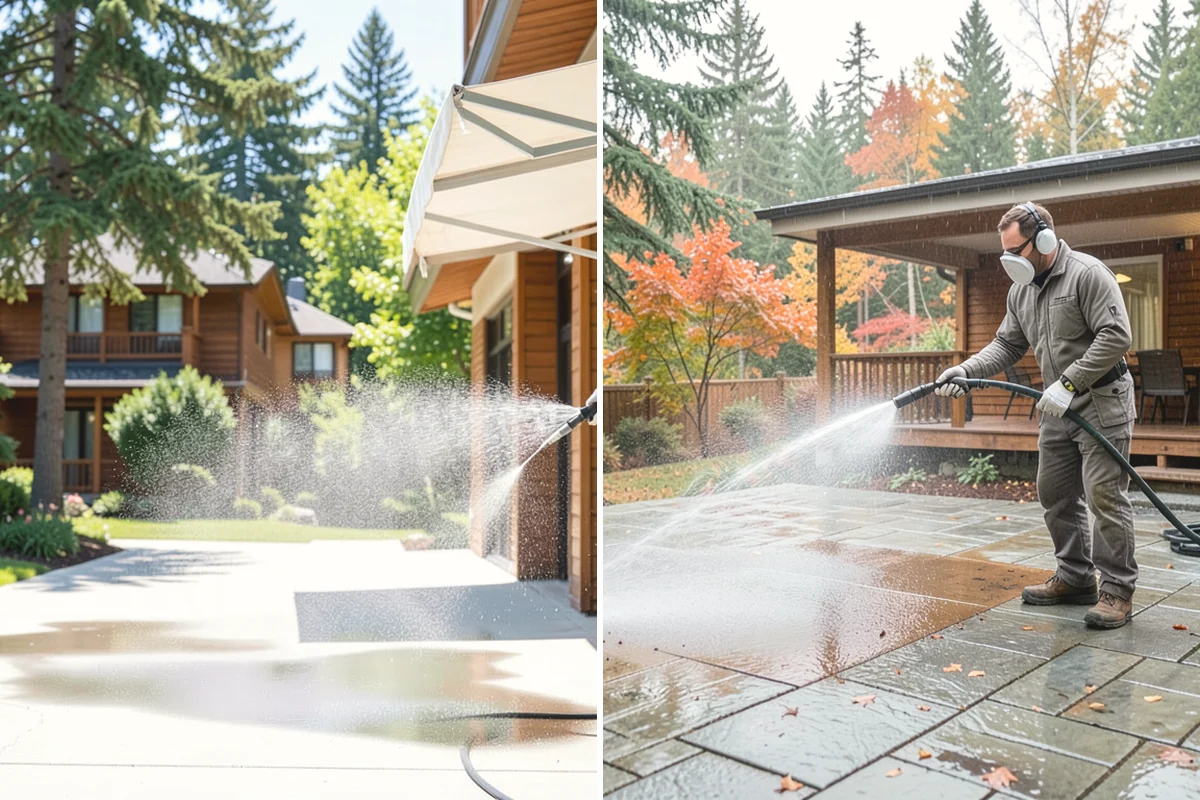 Outdoor Fireplace Cleaning in Burlington, Skagit County, WA - Clear ash and loose debris from the firebox area