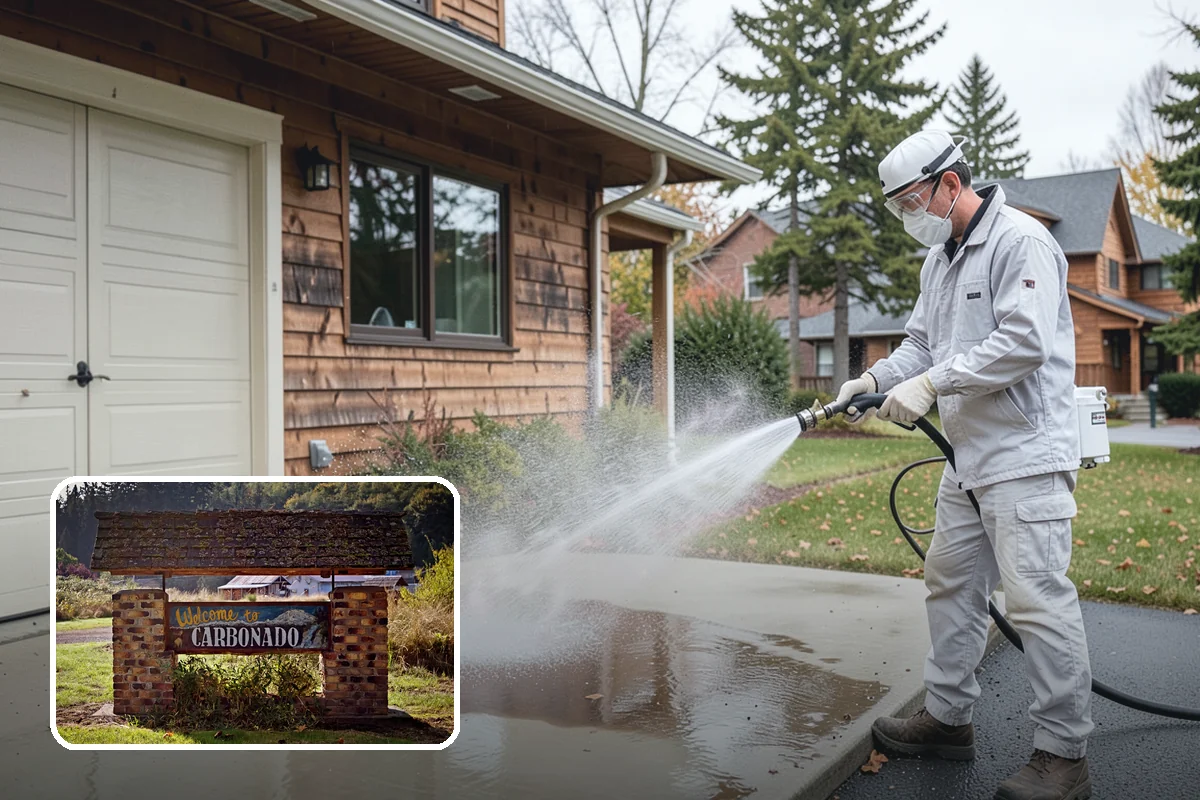 Outdoor Fireplace Cleaning in Carbonado, Pierce County, WA - Lifts soot and smoke staining from the masonry face
